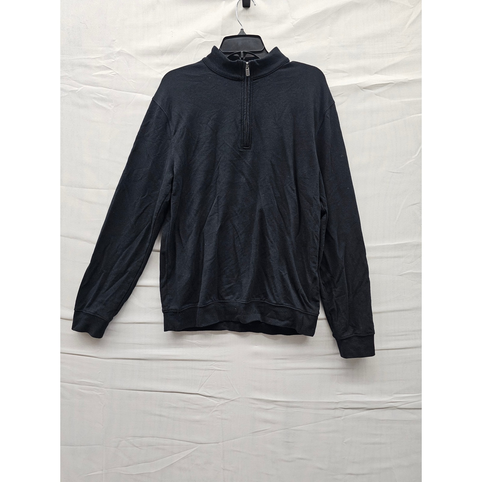 Goodfellow  Co Mens Quarter Zip Pullover Sweatshirt Black Small F00377417